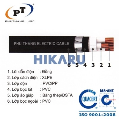 Dây cáp ngầm 4 lõi 1 lõi trung tính