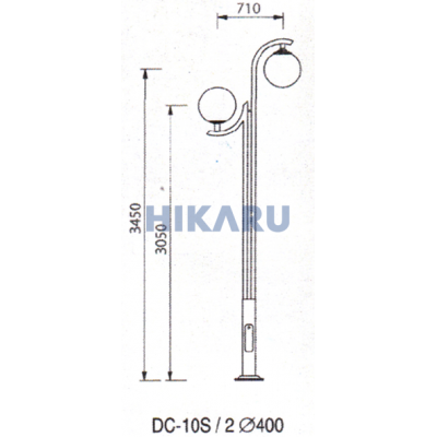 Cột đèn sân vườn DC10S/2