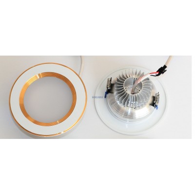 Đèn led downlight viền vàng đế mỏng 9W