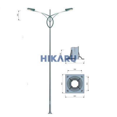 Cột đèn cao áp PT 01-2