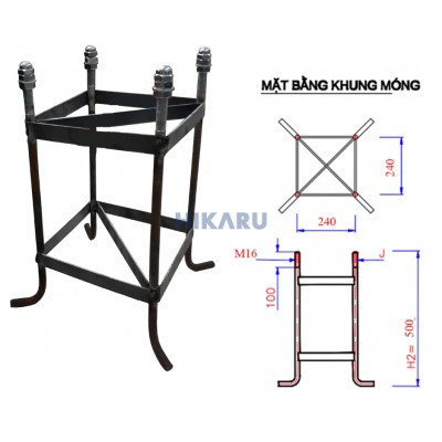 Khung móng Cột đèn HIKARU