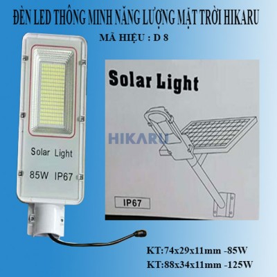 ĐÈN LED THÔNG MINH NĂNG LƯỢNG MẶT TRỜI  D8-85W -125W
